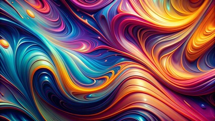 Obraz premium Abstract Swirling Colors Vibrant Hues and Dynamic Movement, abstract art, digital art, abstract background