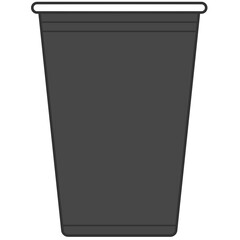 black plastic cup icon