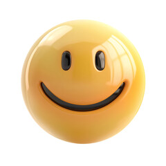 Fototapeta premium 3d Emoticon or Smiley smirking cool with yellow ball emoji.