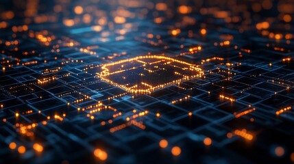 Concept of AIpowered business insights glowing data visualization predictive analytics realtime technology tools for decisionmaking