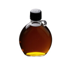 A bottle of maple syrup isolated on white background PNG transparent
