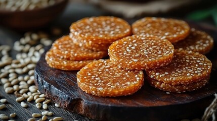 indian tilkut sesame jaggery sweet