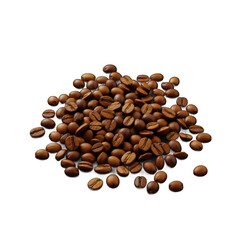 Coffee beans isolated on white background PNG transparent