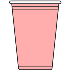 light pink plastic cup icon