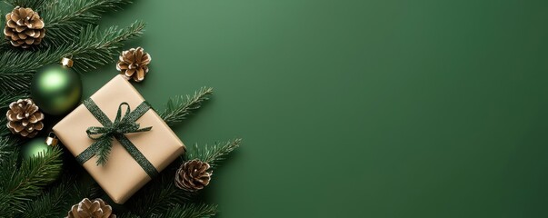 christmas gift concept. Email newsletter template promoting a sustainable Christmas gift sale, featuring images of green gifts, Email newsletter with sustainable Christmas sale items