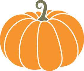 Pumpkin logo. Isolated pumpkin on white background