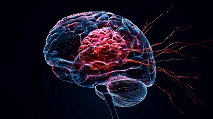 Brain scan showing a highlighted tumor, emphasizing the importance of early detection and advanced medical technology in healthcare.