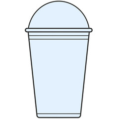 plastic cup with dome lid icon