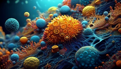 Obraz premium Battle of Cells - Immune Response