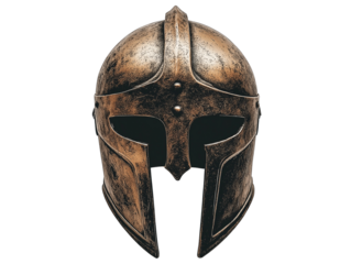 Roman gladiator helmet isolated on transparent background