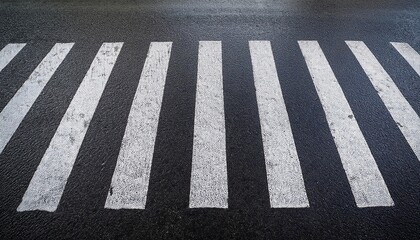 Road markings on asphalt