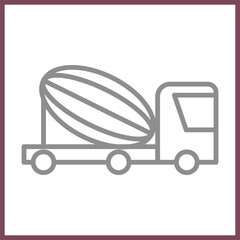 Concrete Mixer Icon Design