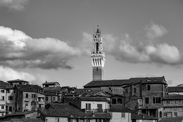 Obraz premium The Palazzo Pubblico, town hall is a palace in Siena, Italy