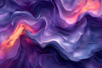 Obraz premium Abstract Fluid Art in Vibrant Purple and Orange Hues for Modern Design