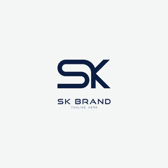 logo vector illustration letter SK. elegant, modern, aesthetic, sharp and strong. Alphabet letters Initials Monogram logo KS, SK, K and S.