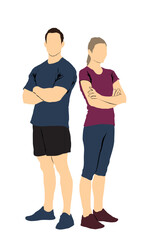 Obraz premium couple in a shirt