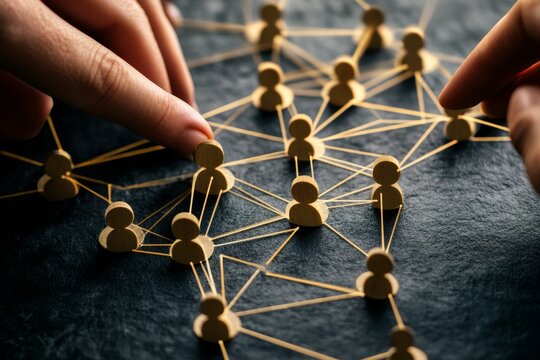 Global business networking and data exchange for hr and customer service strategies in photography