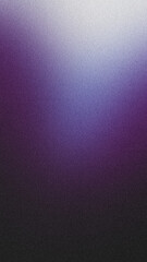 Light blue violet illuminated spots on black, grainy color gradient background, noise texture effect, copy space