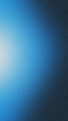 Light blue white illuminated spots on black, grainy color gradient background, noise texture effect, copy space