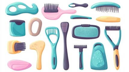 Obraz premium A Collection of Colorful and Diverse Grooming Tools
