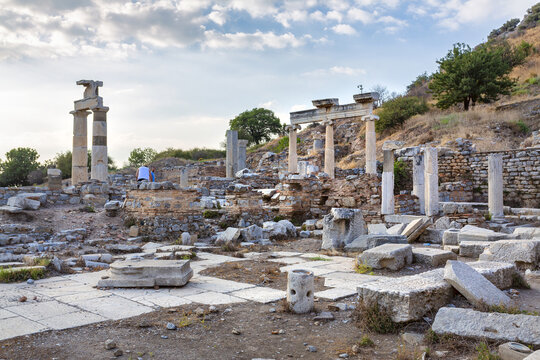 Beautiful view of Ephesus, a very important archaeological site in Turkey