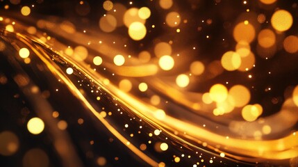 Obraz premium Sophisticated Happy New Year 2023 hand-lettered text with swirling fonts, set against a sparkly, warm background