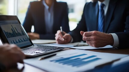 business person analyzing data