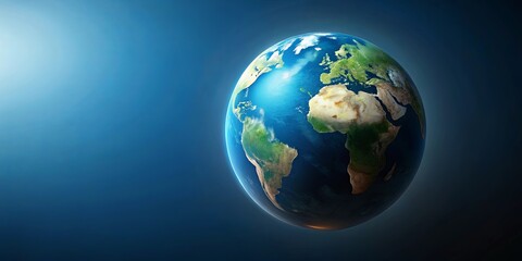 Fototapeta premium A Detailed Rendering of Planet Earth Showing Continents and Oceans