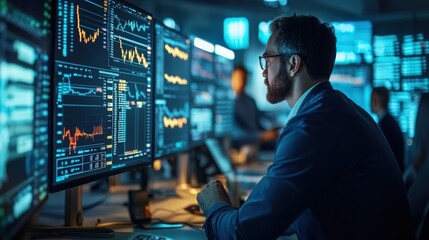 person analyzing financial data