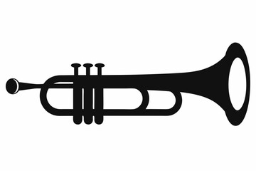 Naklejka premium Trumpet silhouette vector, Trumpet icon symbol vector