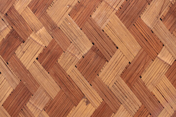 Woven ceiling texture of rural Indian house.