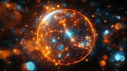 Glowing Orb: A Cosmic Network of Light and Energy