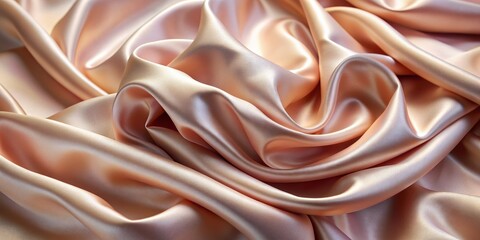 Obraz premium Abstract Smooth Peach Silk Fabric Texture, Silk, Fabric, Texture