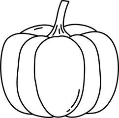 Pumpkin outline illustration 