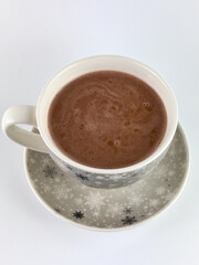 Сup of hot chocolate with milk