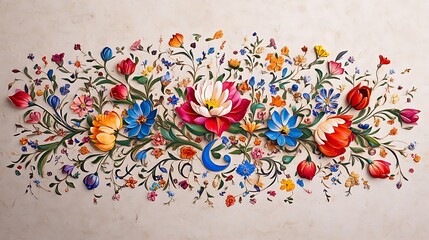 Fototapeta premium Vibrant Floral Arrangement Colorful Flowers Artistic Design