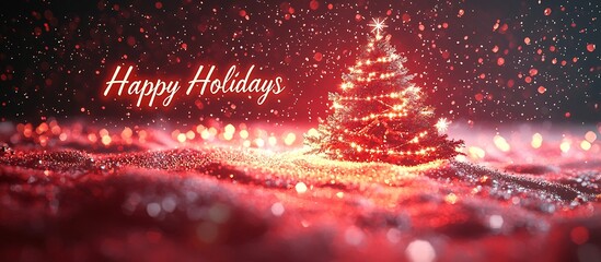 Festive Glowing Christmas Tree with Shimmering Lights and