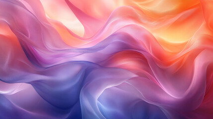 Obraz premium vibrant abstract design featuring smooth wavy gradients in vivid colors, creating a dynamic and energetic feel. Perfect for themes of creativity, modernity, and fluidity in digital art