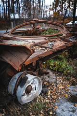 Destroyed tanks near Irpin 