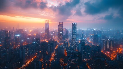 Fototapeta premium Science and technology city