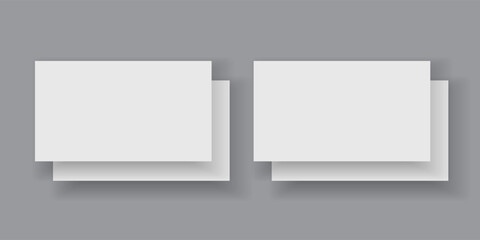 Obraz premium Business card mockup for your design template. Blank empty credit card mockup.