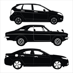 Vehicle car silhouette shape drawing Vol 05