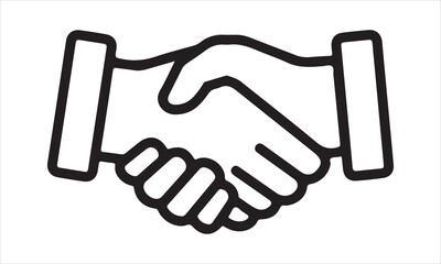  handshake outline vector illustration
 card, flyer, Hand drawn lettering phrase, svg Files for Cutting Cricut and Silhouette, EPS 10