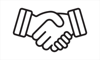  handshake outline vector illustration
 card, flyer, Hand drawn lettering phrase, svg Files for Cutting Cricut and Silhouette, EPS 10