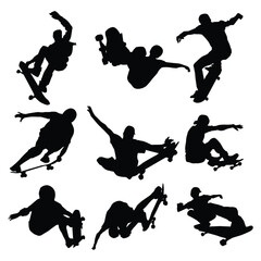 skateboard player silhouette Shape Drawing Vol 04 © Ibrahim
