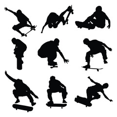 skateboard player silhouette Shape Drawing Vol 01 © Ibrahim