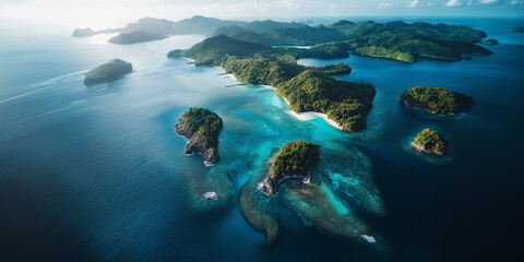 Fototapeta premium arial view of tropical islands