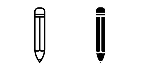 pencil Icon set .Symbol isolated white background. vector illustration. color editable.