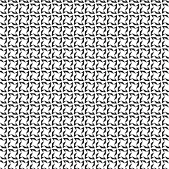 Black and white vector seamless pattern with small diamonds , star shapes ,rhombuses .Abstract black and white geometric texture .Simple minimal wide repeat background .