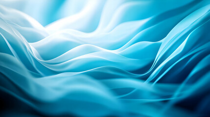 Obraz premium Abstract blue waves flow gracefully, creating a serene and calming visual experience, perfect for backgrounds.